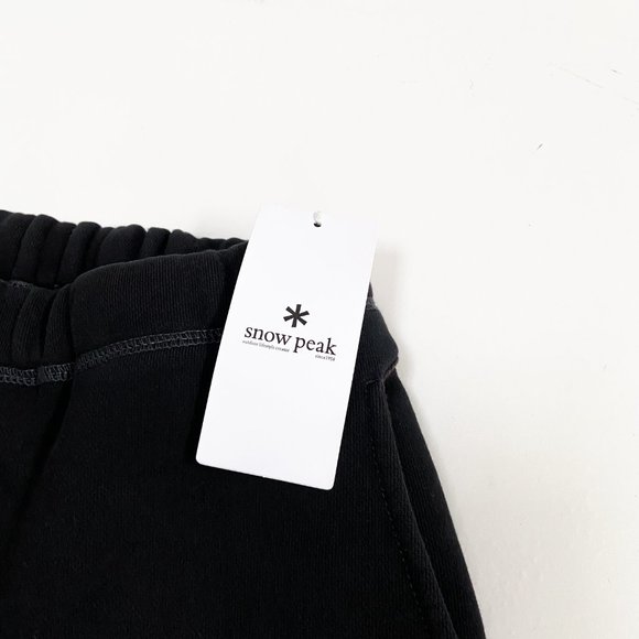 NWT SNOW PEAK x INOUE BROTHERS Japan Sweatpants Knit Cotton Logo Print Black L - Picture 12 of 14